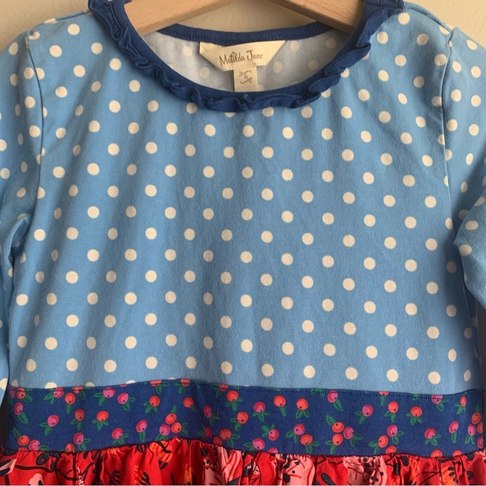 Matilda Jane Polka Dot Top Floral Bottom Dress Size 6 - Picture 2 of 13